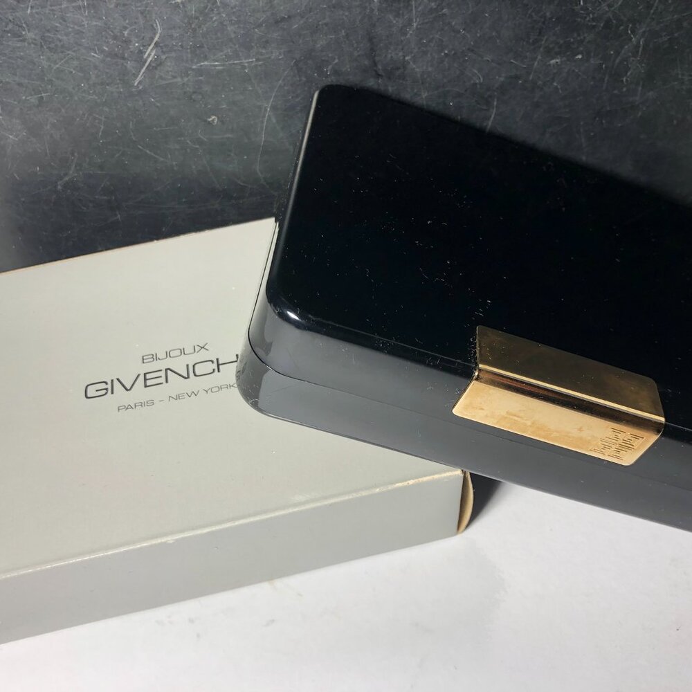 Vintage Givenchy Bijoux Black Lacquered Jewelry Box